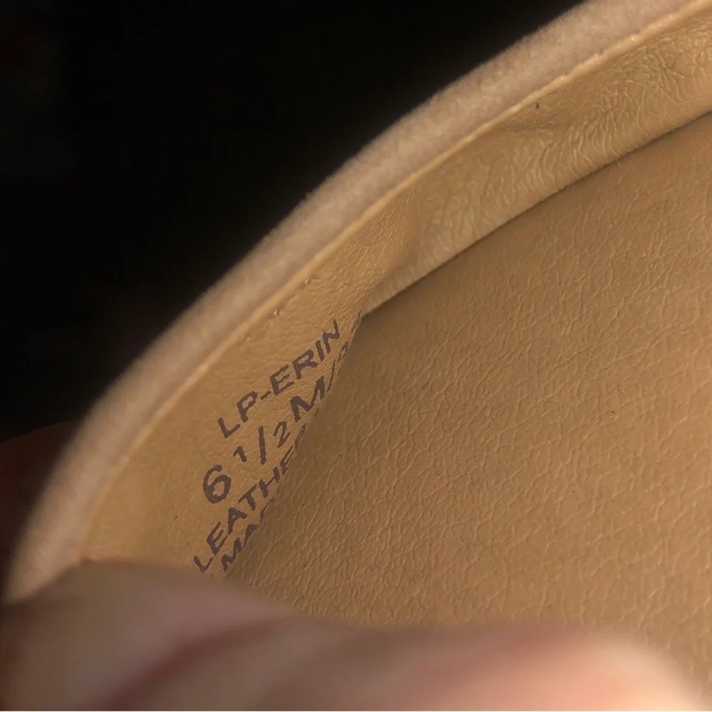 Lucky Brand Tan Suede Leather Ballet Flats